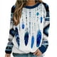 thumbnail image 2 of Puntoco Moda Mujer O-cuello Camiseta de manga larga Verano Impresión Blusa suelta tops Puntoco Puntoco-3568, 2 of 5