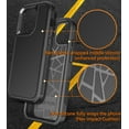 thumbnail image 5 of Diverbox for iPhone 14 Pro Case [Shockproof] [Dropproof] [Tempered Glass Screen + Camera Lens Protector],Heavy Duty Protection Phone Case Cover for Apple iPhone 14 Pro (Black), 5 of 6