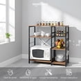 thumbnail image 3 of MUEBLANA - Alacena organizador cocina – Con estantes, canastillas y colgadores – Acero y madera – Compacta, resistente al agua y fácil de armar – 90x40x85 cm – Capacidad 20kg por nivel, 3 of 7