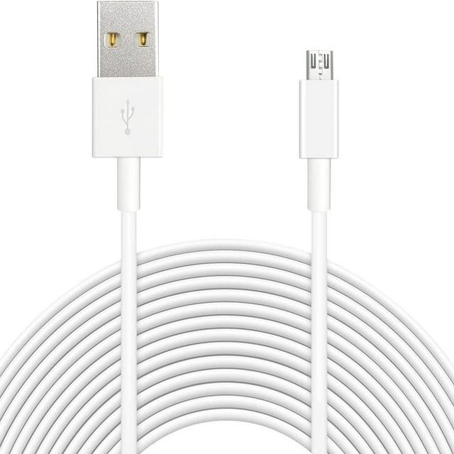 LNGOOR Câble d'Extension d'Alimentation 16,4 Pi 5 m pour Charge d'Extension USB vers Micro USB et Cordon de Synchronisation de Données