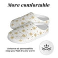 thumbnail image 6 of Yiaed Gold Snowflake Stripes Print Slippers Fuzzy Warm Cozy Slippers Non Slip House Slippers For Indoor Outdoor Slippers House Slippers-13, 6 of 7