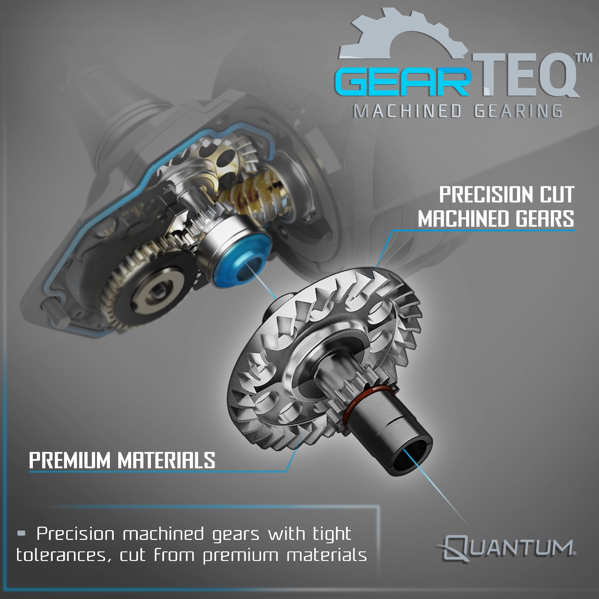 Quantum Benchmark Spinning Reel and Fishing Rod Combo, 7-Foot, 1-Piece, Light Power, Fast Action Rod, Graphite Composite Blank, Size 2500 Reel, 5+1 Bearings, 6.2:1 Gear Ratio, Silver/Blue
