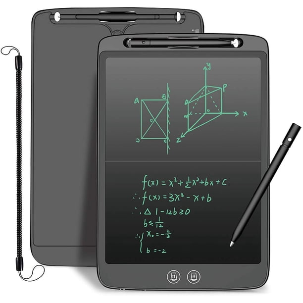 Pizarra LCD para escribir a mano con lápiz óptico, pantalla dividida de 12 pulgadas, tablero de dibujo para grafiti, utilizada para tutorías infantiles, aprendizaje de escritura y toma de notas con vi