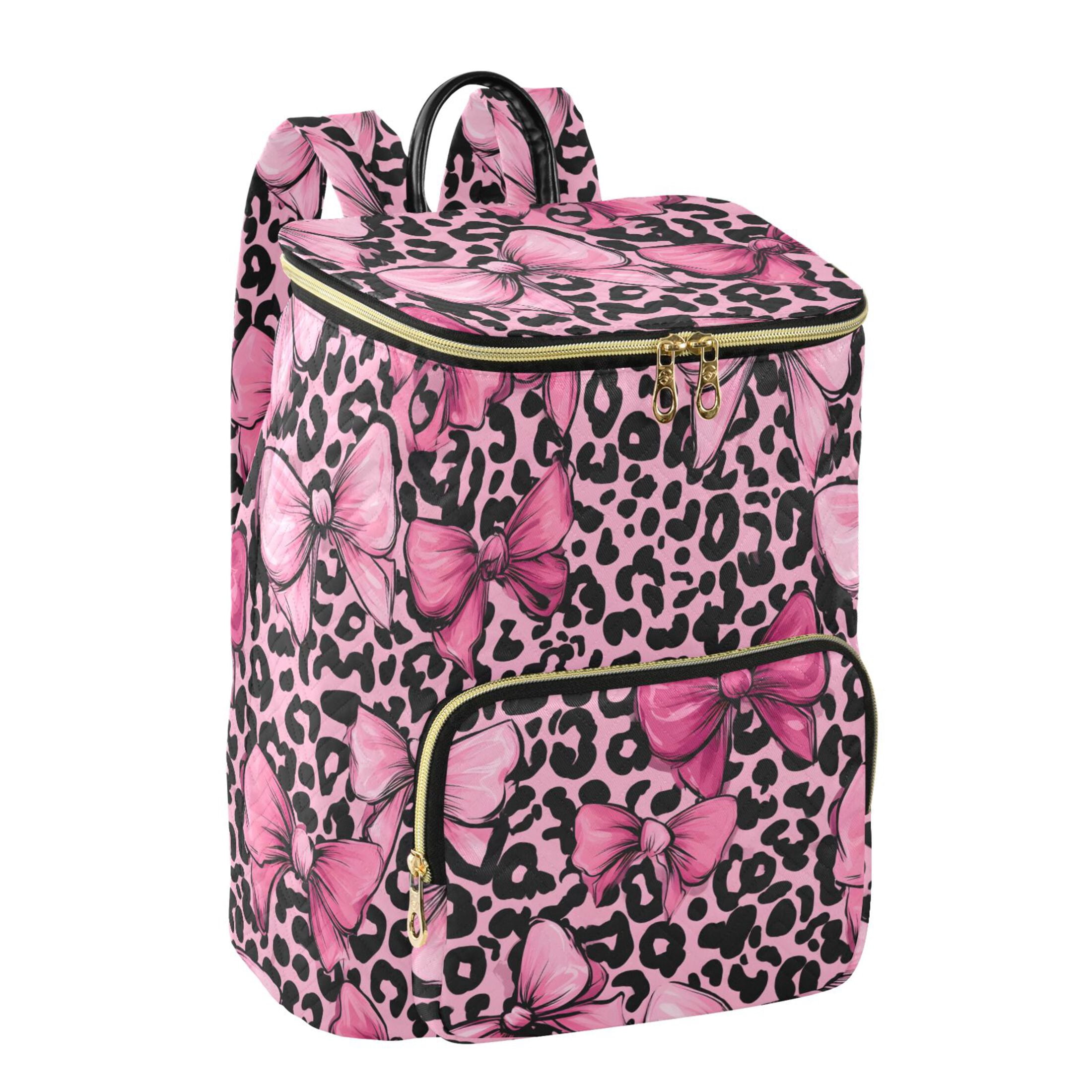 ALAZA Bows on Leopard Travel Backpack Laptop Bag Large Capacity Daypack