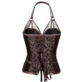 thumbnail image 5 of Medieval Gothic Retro Bustiers Corsets 14 Steel Bone Steampunk Burlesque Leather Halter Bustiers Corset With Thong Sexy Lingerie, 5 of 5