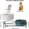 thumbnail image 2 of cuencos de alimentación para gatos, elevados para comer fácilmente., 2 of 7