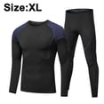 thumbnail image 1 of Ropa interior térmica para hombre, conjunto de parte superior e inferior con forro polar y capa base aislante para clima frío, 1 of 8