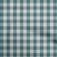 thumbnail image 1 of oneOone Cotton Silk Teal Green Fabric Check Dress Material Fabric Print Fabric By The Yard 42 Inch Wide, 1 of 4