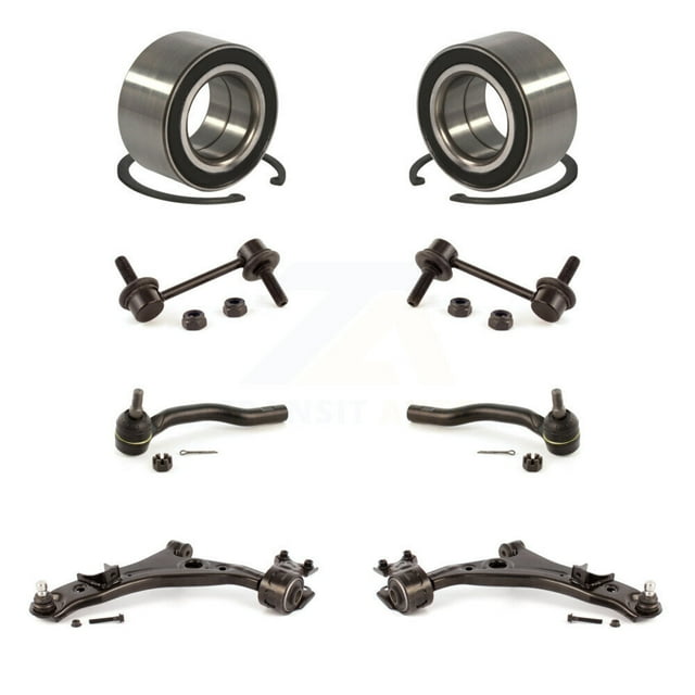 Transit Auto Bras de Commande Inférieur Roulement de Roue avant avec Rotule Embout de Tige Extérieure & Kit de Stabilisateur de Barre de Oscillation (8 Pcs) pour Voiture Ford Edge Lincoln MKX - Côté Gauche Droit (Conducteur Passager) K7T-108250