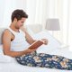 thumbnail image 5 of Fotbe Flower Pantalones de Pijama para Hombre, Pantalones de Dormir, Pantalones de Casa con Cintura Ajustable y Bolsillos-Medium, 5 of 6
