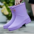 thumbnail image 4 of Women Rain Boots Ankle Rain Boots Waterproof Non- Casual Shoes Short Rain Boots Wide Calf For Gardening Outdoor Work And Everyday Wear Rain Boots, 4 of 8