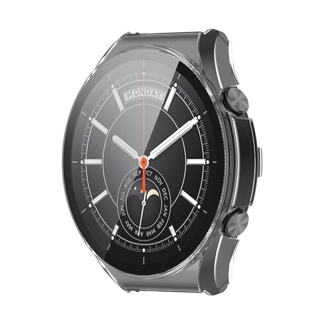 Funda de vidrio templado con marco de PC Compatible con Xiaomi Watch S1 Smartwatch funda protectora a prueba de golpes