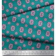thumbnail image 3 of Soimoi Polyester Crepe Fabric Dot & Floral Artistic Print Sewing Fabric Yard 52 Inch Wide, 3 of 3