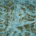 thumbnail image 1 of Ahgly Company Indoor Square Abstract Blue Green Persian Area Rugs, 7' Square, 1 of 6