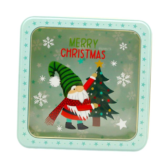 Christmas Candy Tins Christmas Cookie Box Storage Tinplate Box Christmas Tin Box Santa and Tree