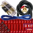 thumbnail image 1 of NEW Audiotek 0 Gauge Amp Kit Amplifier Install Wiring HOT 0 Ga Wire 6000W Red Bundle, 1 of 5