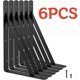 thumbnail image 1 of 6PCS Shelf Floating Shelf Tripod Bracket Duty Steel for Decorative Wall Mount Joint Angle with Screws Triangle Shelf Bracket, 1 of 5