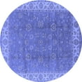 thumbnail image 1 of Ahgly Company Indoor Round Oriental Blue Traditional Area Rugs, 7' Round, 1 of 4