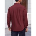 thumbnail image 4 of COOFANDY Mens Dress Shirts Long Sleeve Casual Button Down Shirts Formal Business Shirt, 4 of 6