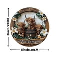 thumbnail image 4 of Xihbxyly Letrero de Bienvenida de Vaca de Madera, Placa de Puerta Festiva Artesanal, Decoración Navideña Al Por Mayor, Uso Interior y Exterior, Tienda de Regalos, Evento, Diseño Fácil de Colgar, 4 of 5
