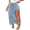 Light Blue, variant on LYMAYTER S-2XL Women Summer Denim Skirt Mid Waist Side High Slit Summer Casual Mid-Length for Jean Skirt