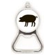 thumbnail image 1 of Cerdo negro animal imagen Acero inoxidable Metal cerveza tapa sacacorchos, 1 of 3