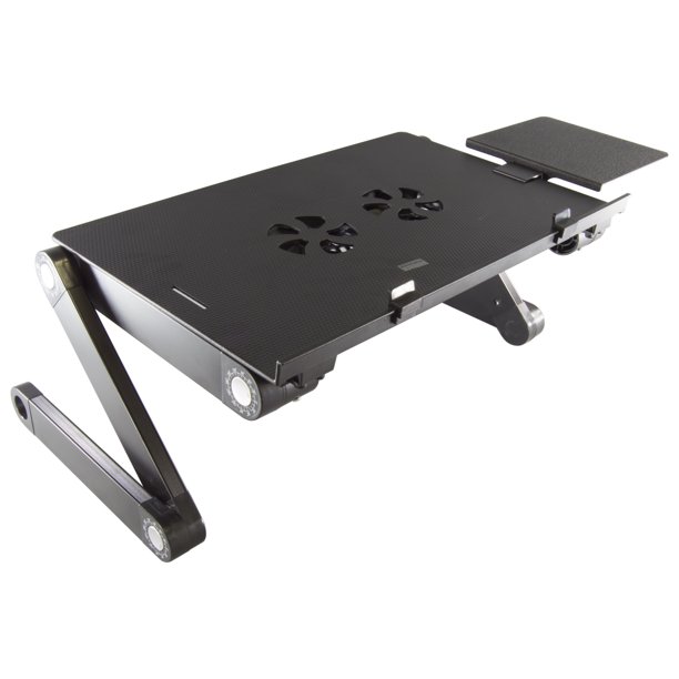 Portable Laptop/Table Desk with Mouse Pad Attachment & USB Powered Fans