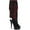 Black-Red Suede/Black Matte, variant on Women's Pleaser Bejeweled 3019DM-7 Boot