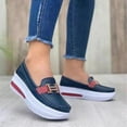 thumbnail image 1 of Mocassins Confortables pour Femmes Chaussures Plates Décontractées en PU Style Vintage, 1 of 2