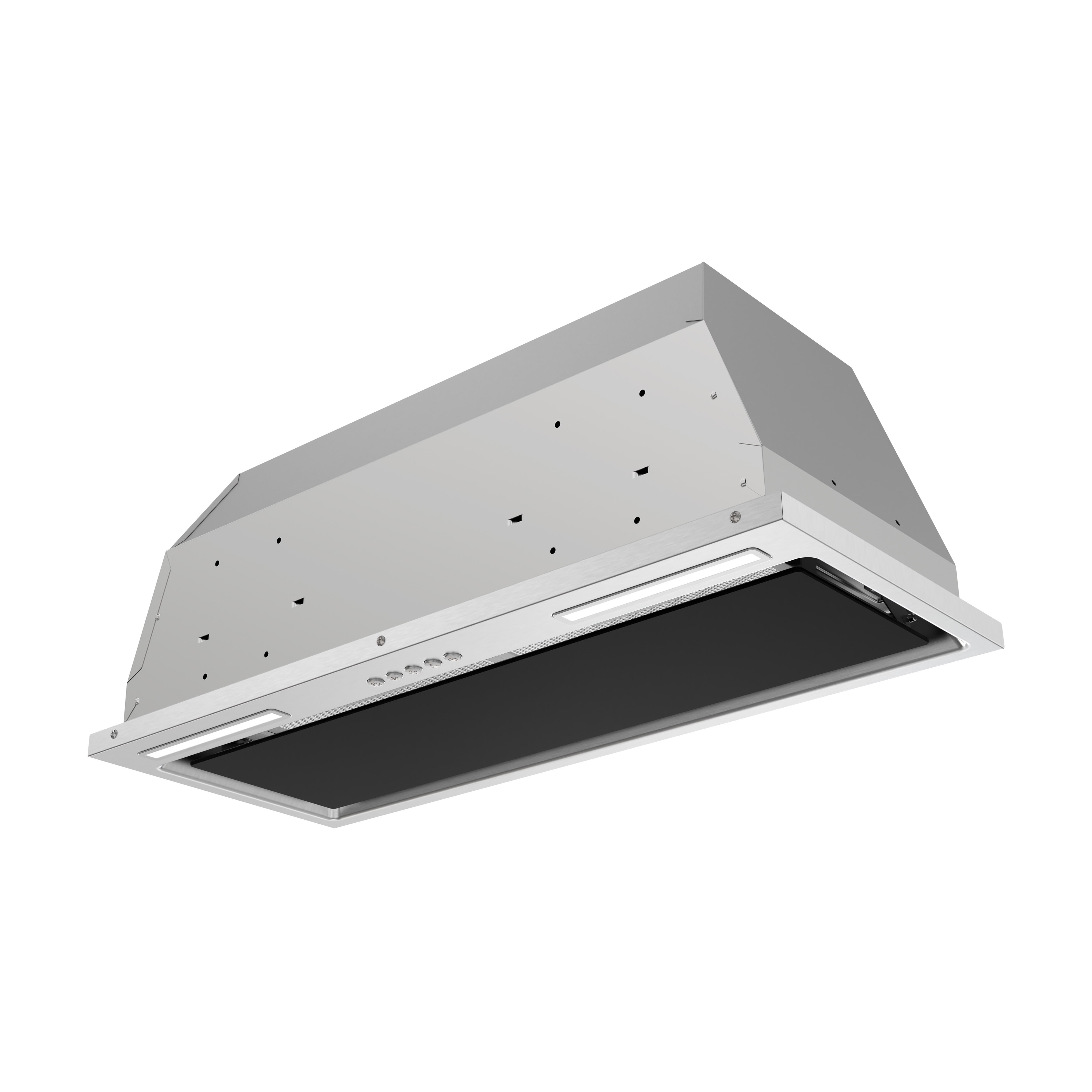 Streamline 28 in. Cupello Convertible Insert 350 CFM Range Hood in Glossy Black with Mesh Filters, Electronic Button Control, LED Lights