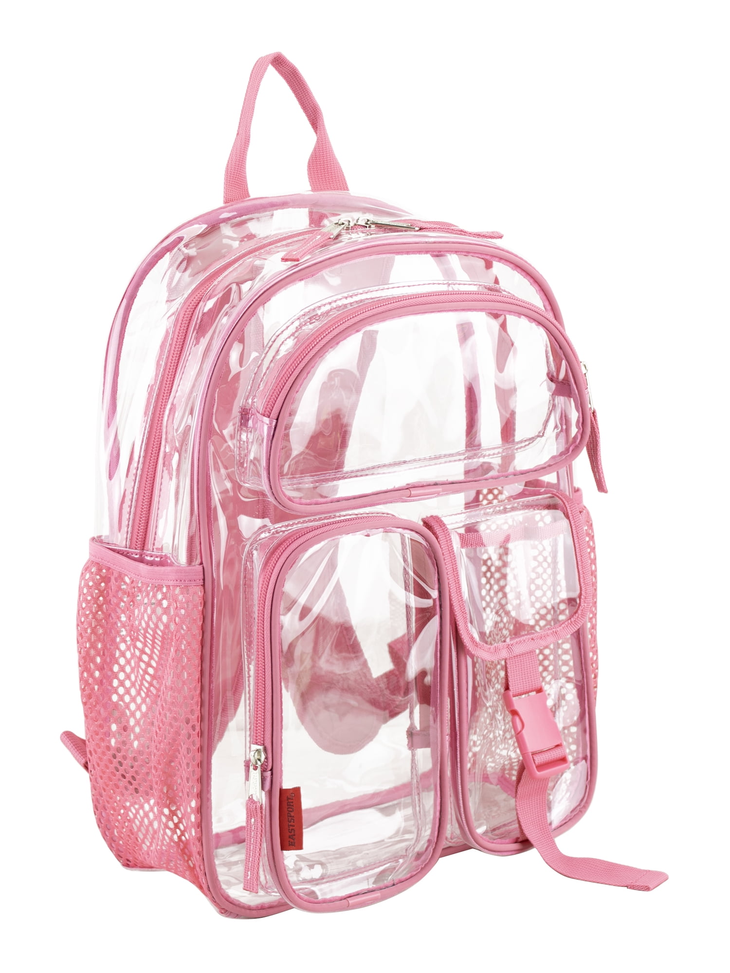 Eastsport Unisex 16" Junction Cargo Clear Backpack, Chateau Rose