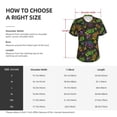 thumbnail image 4 of Yiaed Mardi Gras Surface Print Women's T Shirt V-Neck Short Sleeve Shirt Casual Breathable Tee Summer Tops-XX-Large, 4 of 5