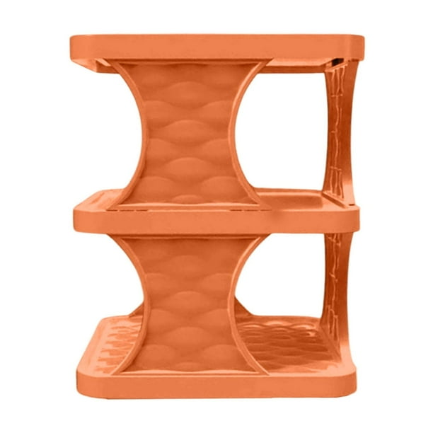 Zapatero de plástico sencillo de 3 niveles, organizador de zapatos para la entrada del hogar, ideal para dormitorios y apartamentos de alquiler. Diseño compacto con hebilla de conexión. Fácil montaje