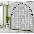 thumbnail image 5 of Ambesonne Moroccan Shower Curtain, Turkish Ottoman Mosaic, 69"Wx84"L, Black White, 5 of 5