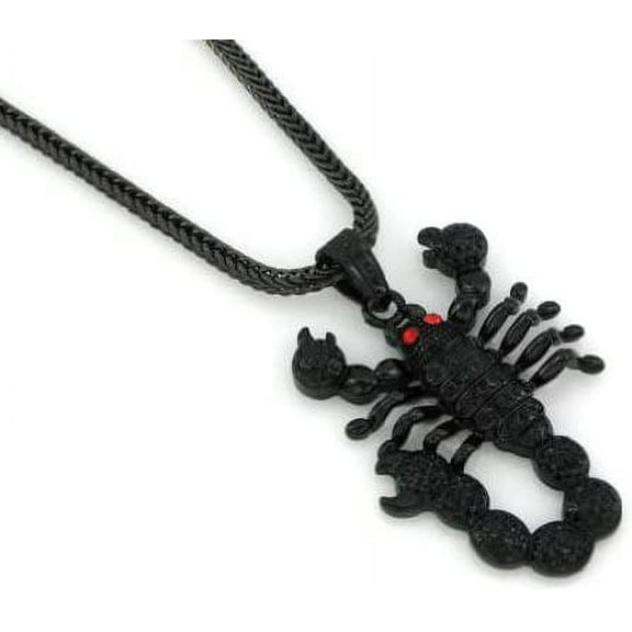Hip Hop Bling Black Iced Tone Scorpion King Pendant