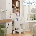 thumbnail image 4 of FLYJOE Adjustable Height Kids Step Stool Toddler Learning Tower, 4 of 6