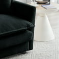 thumbnail image 5 of MIKIBAMA Black Chenille Accent Chair with Ottoman for Living Room Adults, Reading, Bedroom Footrest, Office Lounge, 5 of 7