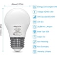 thumbnail image 2 of czcpp-A15 LED Bulb 5 Watts Cool White 6500K,40W Equivalent Table Lamp Bulb, E26 Standard Screw Base G45 Shape Small Light Bulbs for House Lighting,450 Lumen,Non-Dimmable,6 Pack, 2 of 4