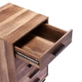 thumbnail image 3 of Drawer Dresser Storage Cabinet for Makeup Dresser Tall Chest of Drawers, Drawer Chest Makeup Cabinet with Wheels Wood Closet Storage Drawers for Bedroom by Naomi Home-Color:Walnut,Size:5 Drawer, 3 of 10