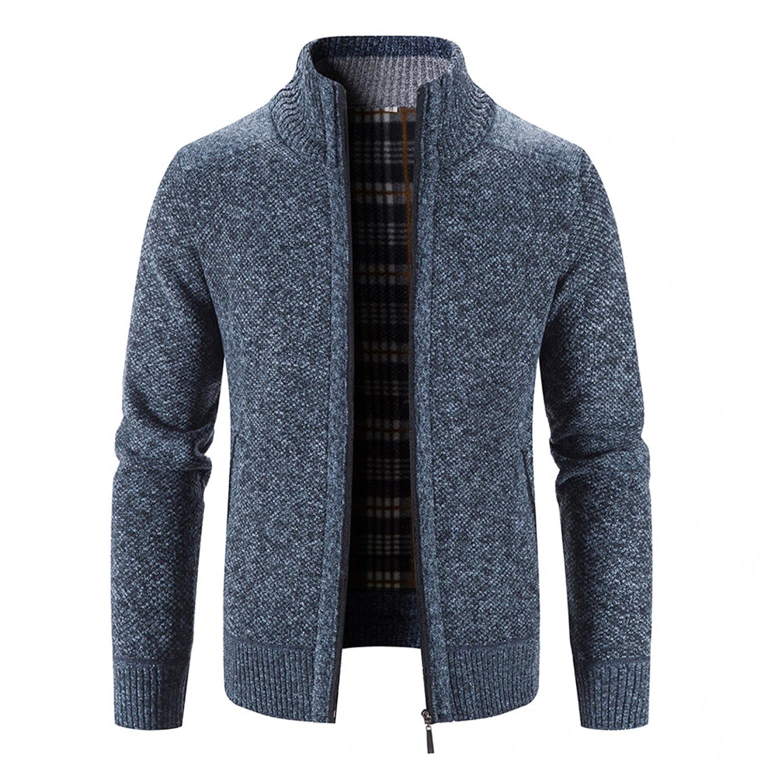 sherpa lined cardigan men's