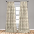 thumbnail image 4 of Ambesonne Aztec Boho Curtains, Abstract Neutral Tones, Pair of 28"x95", Dark Sand Brown Tan and Ivory, 4 of 4