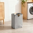 thumbnail image 3 of Large Laundry Hamper,80L(21.1 Gal) Collapsible Laundry Basket with Bamboo Handles,Freestanding Waterproof Clothes Hamper for Laundry Room,Bedroom,Towels,Toys(Gray), 3 of 4