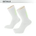 thumbnail image 3 of Calcetines de ciclismo Unique Bargains, secado rápido, absorbentes de sudor, anti-fricción, blancos, tamaño L, 1 par, letra U luminosa, 3 of 6