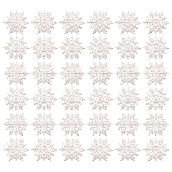 Glittering Snowflake Ornament Set for Festive Christmas Tree Hanging Decorations and Seasonal Holiday Party Home Decorative with Design