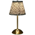 thumbnail image 2 of Sterling & Noble Home Brown Floral Rechargeable Table Lamp 11.89in, Cordless Dimmable LED Touch Lamp with Pleated Shade, 2 of 6