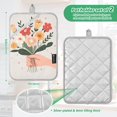 thumbnail image 6 of Yayeee Pot Holders Kitchen Heat Resistant with Pocket 7"x9.8" Cotton Oven Cooking Hot Pads, Yellow Cute Flower, 6 of 7
