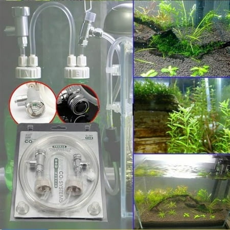 1Set White DIY Aquarium Planted Tank CO2 System Pro Tube Valve Guage Bottle Cap Kit,CO2 System Pro