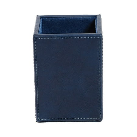 Crocodile Leather Pencil Cup - Staples Pencil Cup Faux Leather Blue 2741266