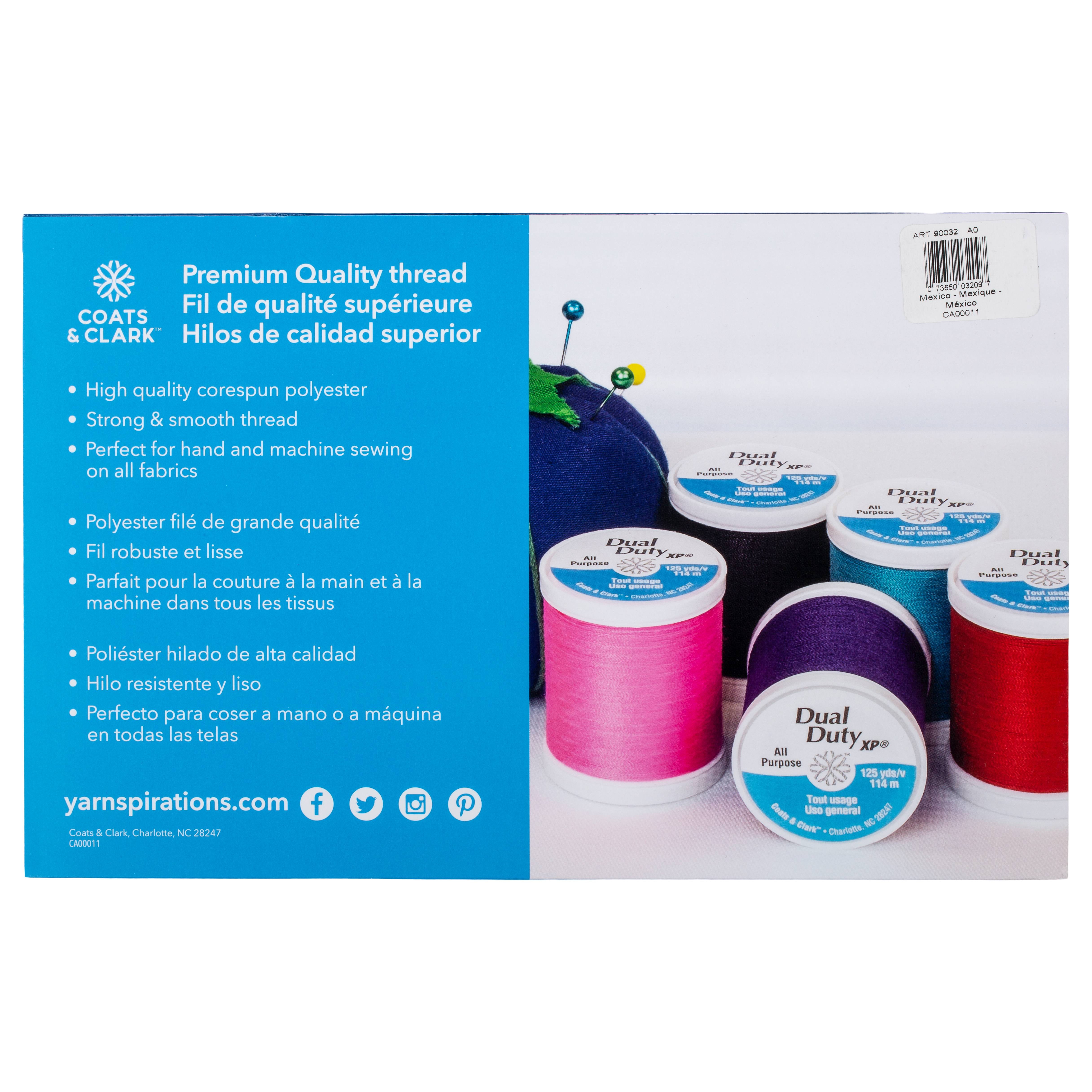 Coats & Clark™ Dual Duty XP® All Purpose Polyester Sewing Thread & Gift Box in Rainbow Colors, 125 Yards (32 Spools)
