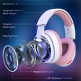 thumbnail image 5 of Artsic Wireless Gaming Headset for PS5, PC, Switch, Mac with Bluetooth 5.2, 2.4GHz USB Gaming Headphones with Detachable Noise Canceling Mic,Stereo Sound,3.5mm Wired Mode for Xbox Series,Pink, 5 of 8